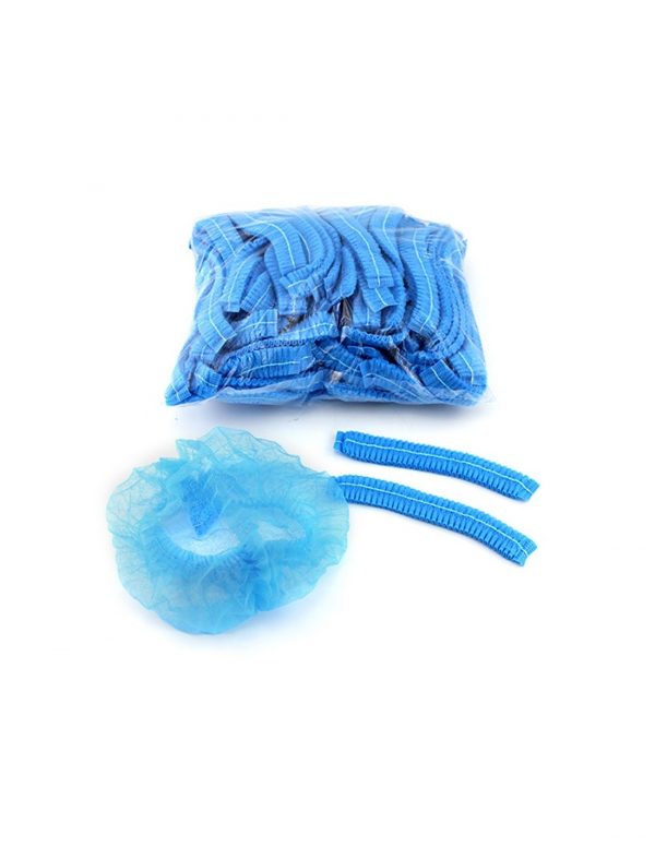 bonete netesute cu elastic albastre 100 buc